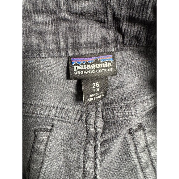 Patagonia Fitted Corduroy Pants Womens 26 Dark Gray Organic Cotton Stretch Jeans - Picture 8 of 10
